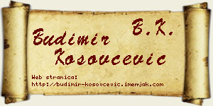 Budimir Kosovčević vizit kartica
